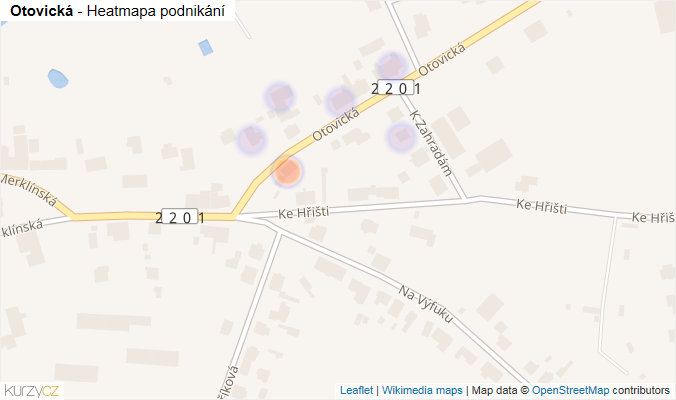 Mapa Otovická - Firmy v ulici.