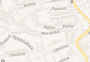 Petřín v obci Karlovy Vary - mapa ulice