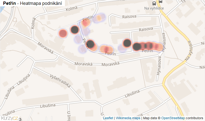 Mapa Petřín - Firmy v ulici.