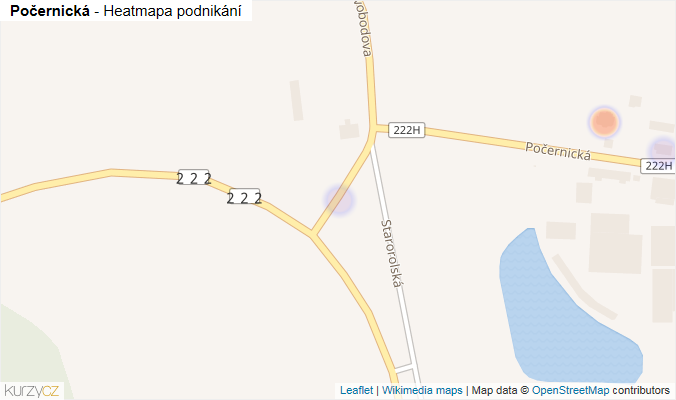 Mapa Počernická - Firmy v ulici.