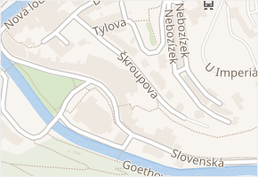 Škroupova v obci Karlovy Vary - mapa ulice