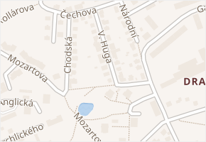 V. Huga v obci Karlovy Vary - mapa ulice
