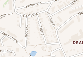 Viktora Huga v obci Karlovy Vary - mapa ulice