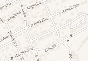 Vrchlického v obci Karlovy Vary - mapa ulice