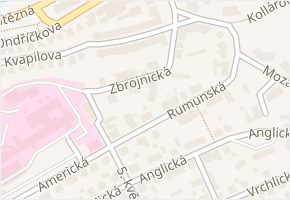 Zbrojnická v obci Karlovy Vary - mapa ulice