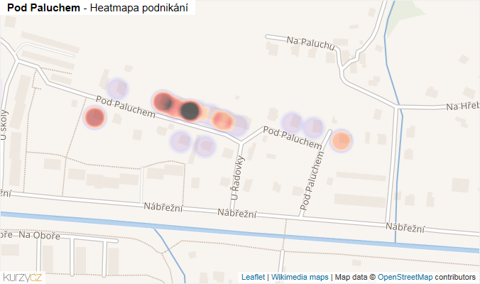 Mapa Pod Paluchem - Firmy v ulici.