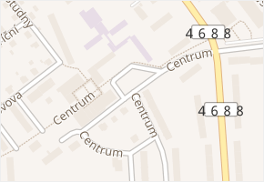 Centrum v obci Karviná - mapa ulice