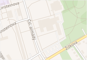 Čsl. armády v obci Karviná - mapa ulice