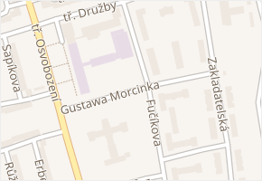 Gustawa Morcinka v obci Karviná - mapa ulice