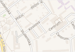 Kirovova v obci Karviná - mapa ulice