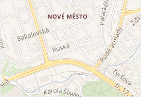 Komenského v obci Karviná - mapa ulice