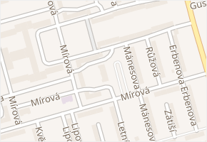 Mírová v obci Karviná - mapa ulice