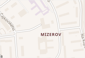 Mizerov v obci Karviná - mapa části obce
