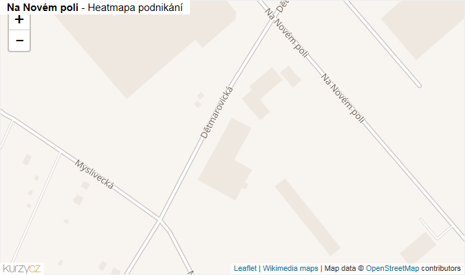 Mapa Na Novém poli - Firmy v ulici.