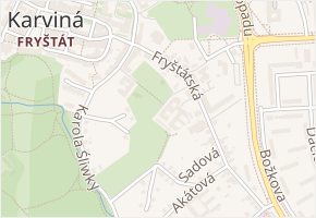 park Bedřicha Smetany v obci Karviná - mapa ulice