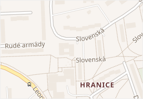 Slovenská v obci Karviná - mapa ulice