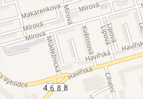 V Nádvoří v obci Karviná - mapa ulice