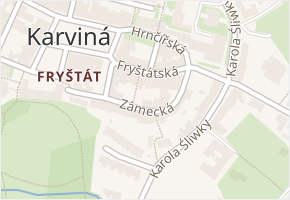 Zámecká v obci Karviná - mapa ulice