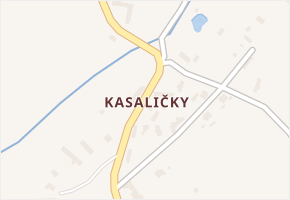 Kasaličky v obci Kasalice - mapa části obce