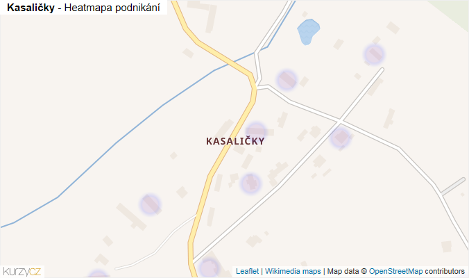 Mapa Kasaličky - Firmy v části obce.