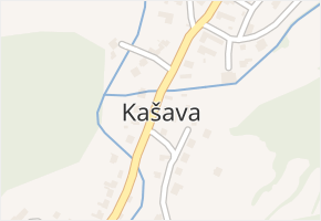 Kašava v obci Kašava - mapa části obce