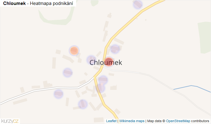 Mapa Chloumek - Firmy v části obce.