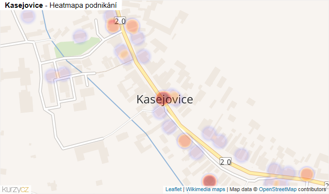 Mapa Kasejovice - Firmy v části obce.