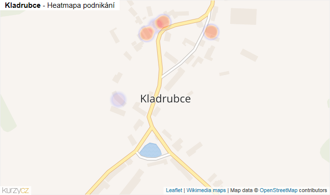 Mapa Kladrubce - Firmy v části obce.