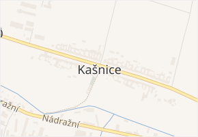 Kašnice v obci Kašnice - mapa části obce