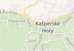 Baarova v obci Kašperské Hory - mapa ulice