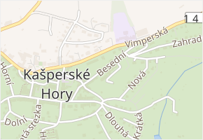 Besední v obci Kašperské Hory - mapa ulice