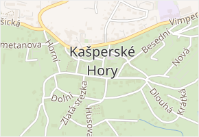 Fügnerova v obci Kašperské Hory - mapa ulice