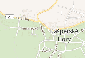 Horní v obci Kašperské Hory - mapa ulice
