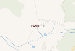 Kavrlík v obci Kašperské Hory - mapa části obce