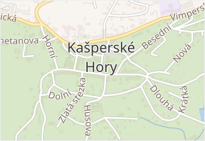 Na pile v obci Kašperské Hory - mapa ulice