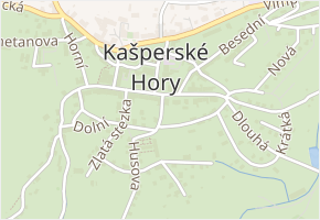 Petra Bezruče v obci Kašperské Hory - mapa ulice