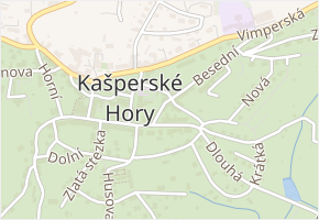 Petra Chelčického v obci Kašperské Hory - mapa ulice