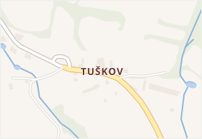 Tuškov v obci Kašperské Hory - mapa části obce