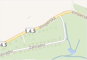 Vimperská v obci Kašperské Hory - mapa ulice