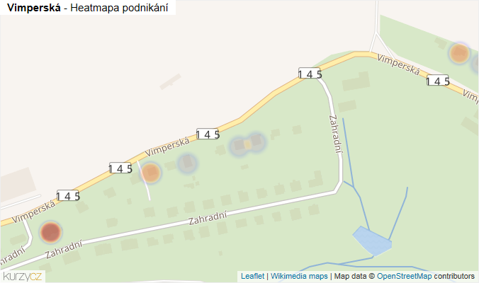 Mapa Vimperská - Firmy v ulici.