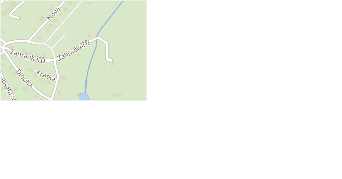 Zahrádkářů v obci Kašperské Hory - mapa ulice