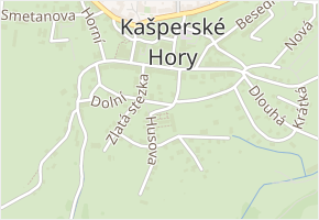 Žižkovo náměstí v obci Kašperské Hory - mapa ulice