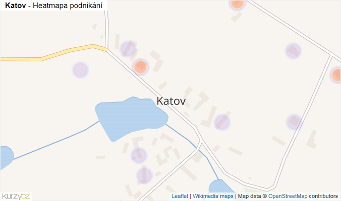 Mapa Katov - Firmy v části obce.