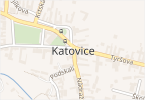 Katovice v obci Katovice - mapa části obce