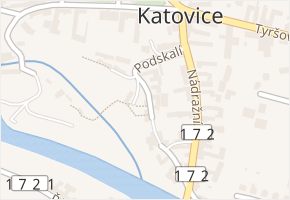 Podskalí v obci Katovice - mapa ulice