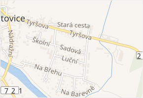 Sadová v obci Katovice - mapa ulice
