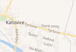 Stará cesta v obci Katovice - mapa ulice