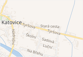 Tyršova v obci Katovice - mapa ulice