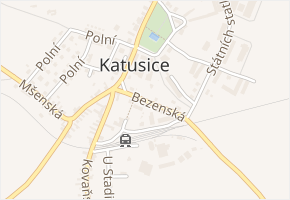 Bezenská v obci Katusice - mapa ulice