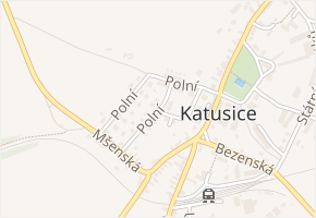 Polní v obci Katusice - mapa ulice